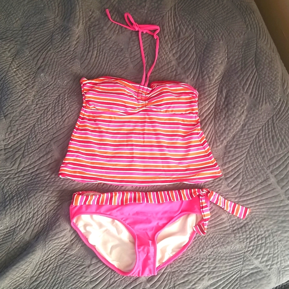 Isaac Mizrahi striped women's swim suit